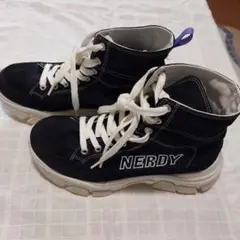 お値下げ❗NERDY ブラック ハイカットシューズ26㎝