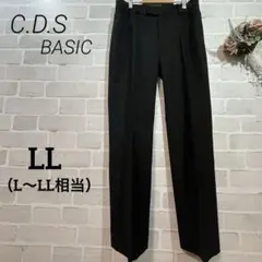 【C.D.S BASIC】美品✨スラックスパンツ　オフィス　リクルート　L〜LL
