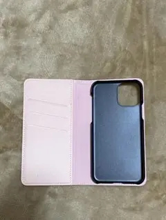 iPhone11 Proケース 手帳型　ピンク PUレザー