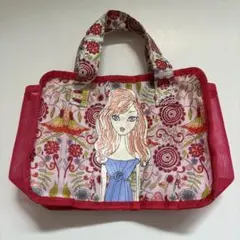 【匿名配送:人気商品】ジェフリーフルビマーリ 花柄 レッド ミニバッグ