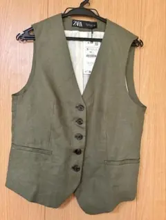 ZARA オリーブグリーン ベスト