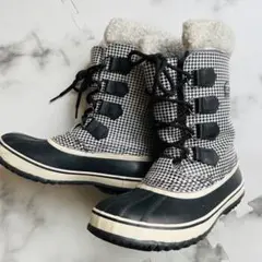 SOREL ソレル スノーブーツ 23.5 千鳥柄