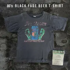 80s Black-Fade Beer T-Shirt レバノン製