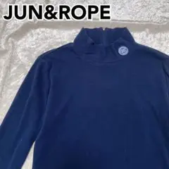 JUN&ROPE ジュン&ロペ ネイビー モックネック フリース Mサイズ