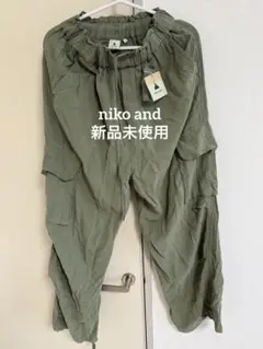 [新品未使用品]niko and... オリーブグリーン カーゴパンツ L