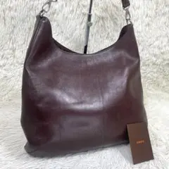 美品‼️ HIROFU ヒロフ　ショルダーバッグ　レザー　ロゴ押し　スエード