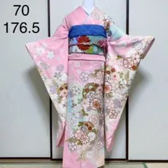 トールサイズ!スウィートなピンク古典柄のお振袖(フルセット可能)