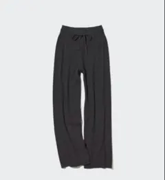 UNIQLO ウォッシャブル　ニット　リブパンツ　グレー　S