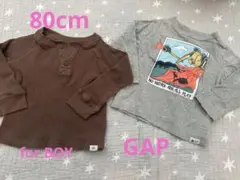 GAP 長袖カットソー 2枚セット 12-18ヶ月