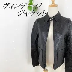 ヴィンテージジャケット ブラック ダブルジップ ベスト 2Way