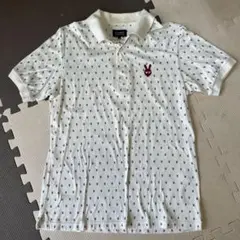 パーリーゲイツ 総柄 ロゴ刺繍 ポロシャツ クリーム サイズ4(M〜L程度)