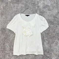 【ケティ】3 白 カットソー Tシャツ 半袖 フリル おしゃれ着 カジュアル