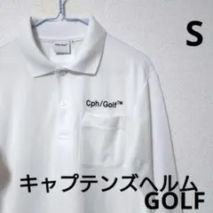 人気　キャプテンズ ヘルム ゴルフ 長袖ポロシャツ ホワイト　S