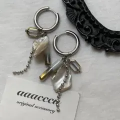 ▫︎▪︎2122025▪︎▫︎silver×シェルピアス/aaacccu