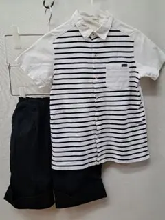 branshes150cm 襟つきシャツとショートパンツセット