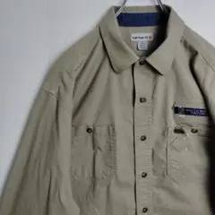 カーハート 長袖シャツ ワークシャツ ベージュ メンズXL