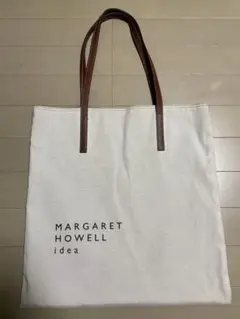 美品■マーガレットハウエルidea■レザーハンドル トートバッグ