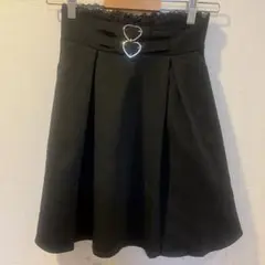 夢展望 地雷系 スカート 黒 ハート