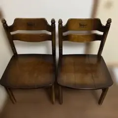 カリモク家具 ダイニングチェア オールドカリモク 90′sコロニアル ２脚