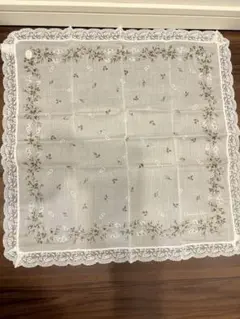 【新品未使用】Christian Dior 花柄レースハンカチ