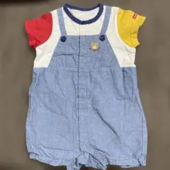 多色オーバーオールロンパース 95cmまで