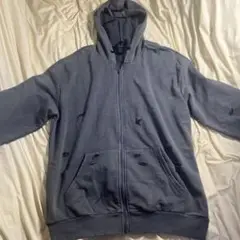 ダークグレー フルジップパーカー