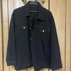 値下げ！シーイン☆デニムジャケット　ブラック　レディース