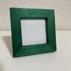 ミニ額　フォトフレーム ハンドメイド　S　グリーン　新品未使用