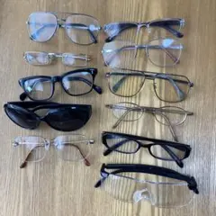 S73　まとめ　セット　眼鏡 メガネ　 度あり　サングラス　フルリム　メタル