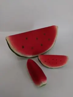 スイカデザインの置物 3点セット