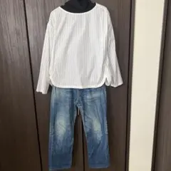ミズイロインドデニムとシャツのセット
