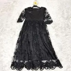 ✨美品✨ PRESTIGE（プレステージ） レース付き Aライン 半袖 Sサイズ