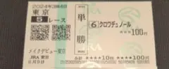 クロワデュノール メイクデビュー 現地的中単勝馬券 期限切れ 換金不可