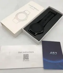 6m44 スマートウォッチ 通話機能付き Line アプリ通知 防水 ブラック