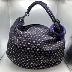 ジミーチュウ スタッズ スカイバッグ ワンハンドバッグ パープル系