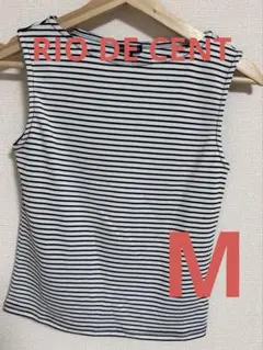 RIO DE CENT ストライプ ノースリーブ Tシャツ M