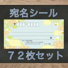 【即購入OK】宛名シール 柑橘柄 72枚