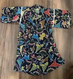 【美品】キッズ 甚平 100 恐竜柄