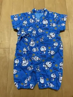 【美品】ドラえもん 甚平 青色　50〜60cm