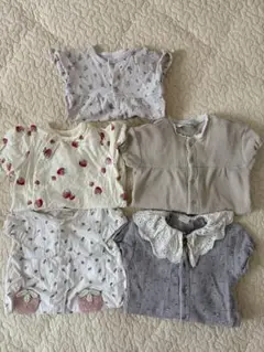 ベビー　夏服　まとめ売り　ロンパース・カバーオール 6点セット　女の子