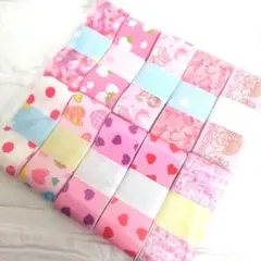 ピンク系リボンセット ハート柄 50cm １０本