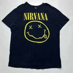 ニルヴァーナ バンドTシャツ XL ダークネイビー スマイル aa6385