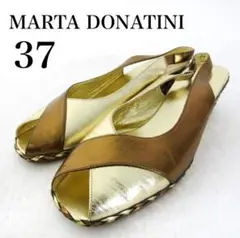 MARTA DONATINI✨サンダル 37 ゴールド オープントゥ