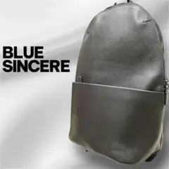 BLUE SINCERE 本革 リュック 黒 通勤 通学 PC収納 大容量16L