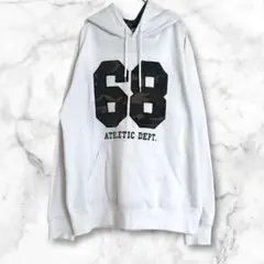 モディッシュゲイズ　Numbering68 フード付きパーカー　ホワイト　M