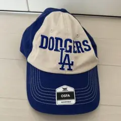 ドジャース キャップ ブルー ベージュ 刺繍ロゴ ツートンカラー Dodgers