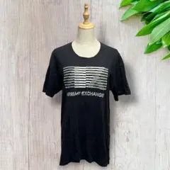 アルマーニエクスチェンジ ブランドシャツ ビックロゴ 墨色 Sサイズ メンズ