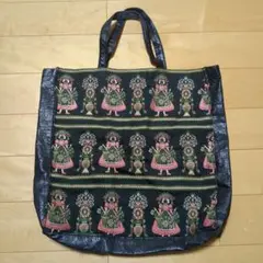 久家道子　MICHIKO KUGE 花柄刺繍トートバッグ