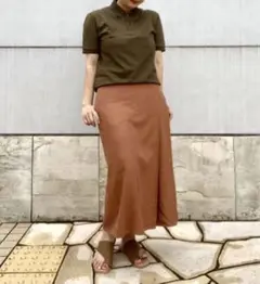 UNIQLO リネンレーヨン ナロー スカート M