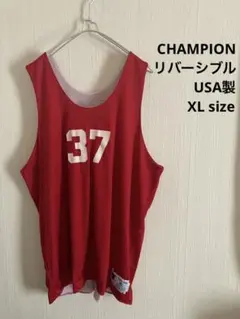 CHAMPION チャンピオン　ゲームシャツ　USA製　リバーシブル　赤×白